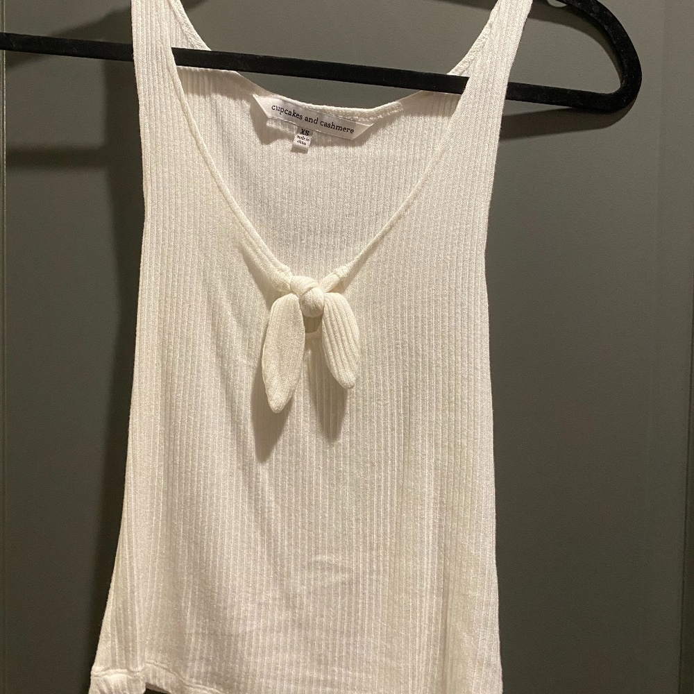 Cupcakes and Cashmere tie front top